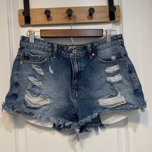 KanCan Distressed Denim Women's Shorts